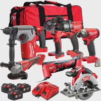 Milwaukee M18FPP7T3-503B 18V 7 Piece Tool Kit with 3 x 5.0Ah Battery & Charger