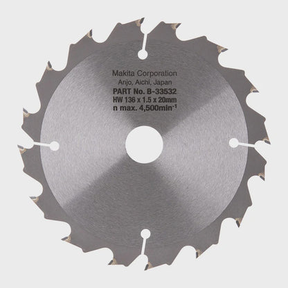 Makita 136mm 16T Wood Specialized Circular Saw Blade B-33532