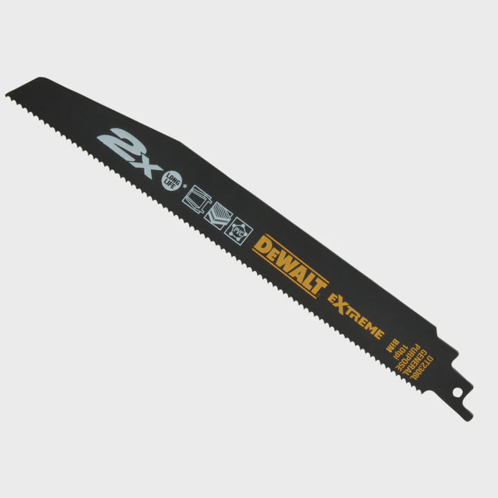 DeWalt 228mm 10TPI General Purpose Reciprocating Blades DT2308L-QZ Pack of 5