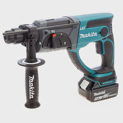 Makita DLX2025T 18V LXT Combi Drill & SDS+ Drill Twin Kit With 2 x 5.0Ah Batteries Charger In Bag