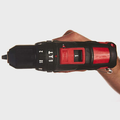 Milwaukee M12 BPD-202C 12V Combi Drill with 2 x 2.0Ah Batteries Charger & Case