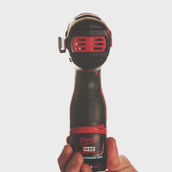 Milwaukee M12BID-202C 12V Impact Driver 1/4" with 2 x 2.0Ah Batteries & Charger in Case 4933443895