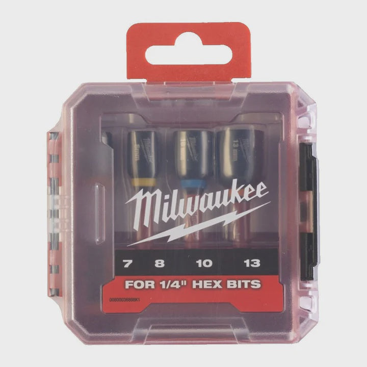 Milwaukee Shockwave Impact Duty Magnetic Nut Driver Set 4 Piece 4932492445