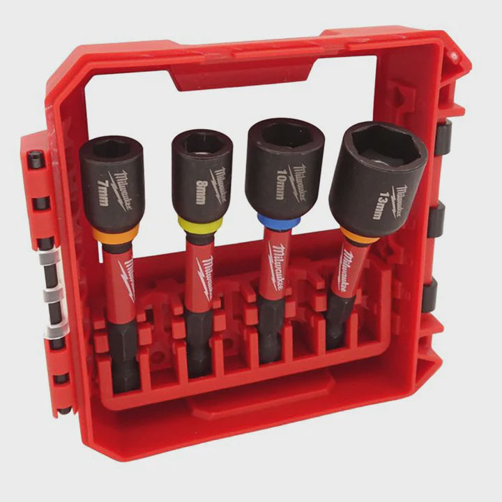 Milwaukee Shockwave Impact Duty Magnetic Nut Driver Set 4 Piece 4932492445