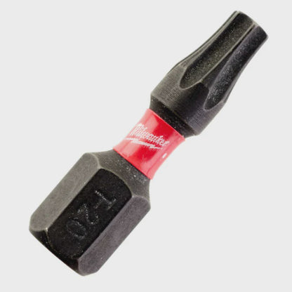 Milwaukee Shockwave TX20 1/4" 25mm Screwdriver Bit Box 25 Piece 4932430875