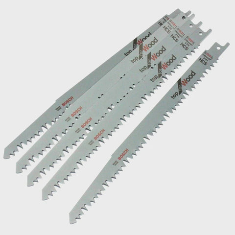 Bosch S1531L Reciprocating Saw Blades For Wood Sharp & Fast Cut Pack of 5 - 2608650676
