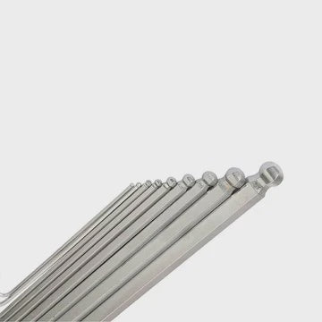 Kendo Extra long Arm Ball End Hex Key Set 9 Pieces