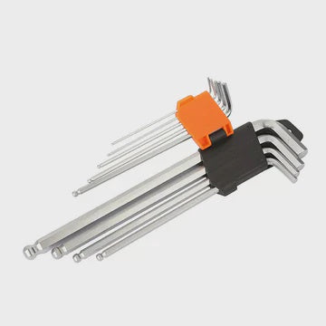 Kendo Extra long Arm Ball End Hex Key Set 9 Pieces