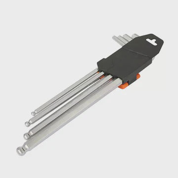 Kendo Extra long Arm Ball End Hex Key Set 9 Pieces