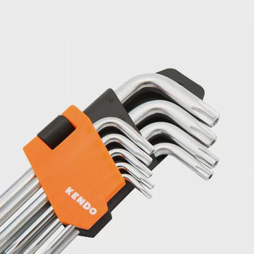 Kendo Extra Long Arm Torx Key Set 9 Pieces
