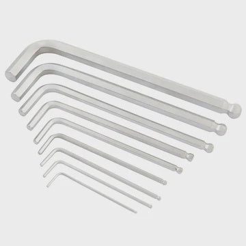 Kendo Long Arm Ball End Hex Key Set 9 Pieces