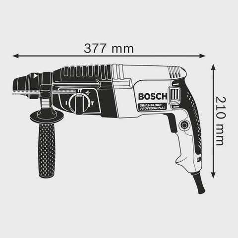 Bosch GBH 2-26 SDS+ Rotary Hammer Drill 240V with Case - 06112A3070
