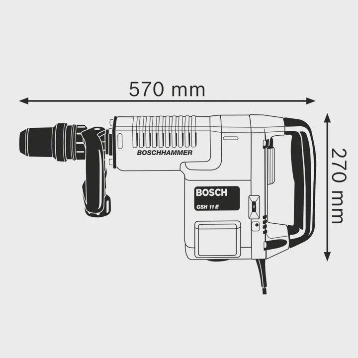 Bosch GSH 11 E SDS-Max Professional Demolition Hammer 1500W/240V 0611316742
