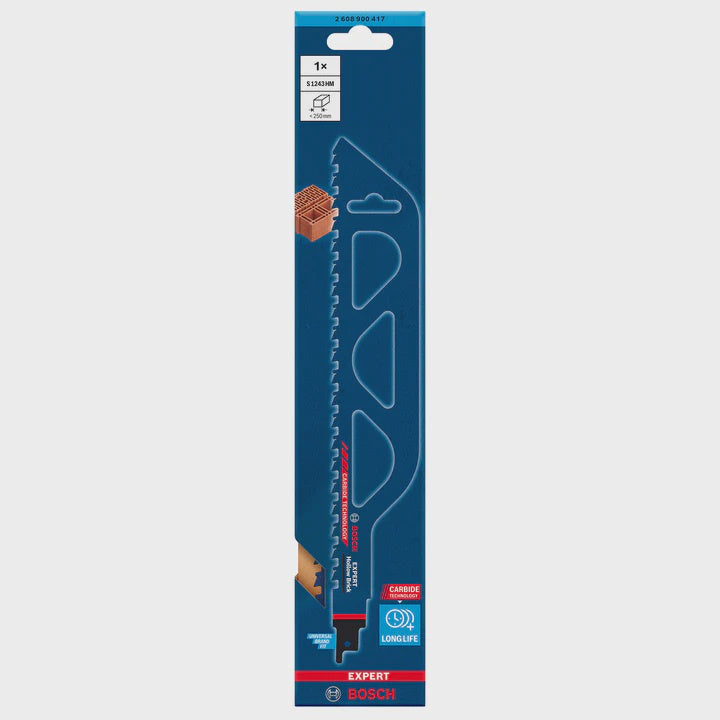 Bosch Sabre Saw Blade S1243HM for Brick Long Life Fast Cut Pack of 1
