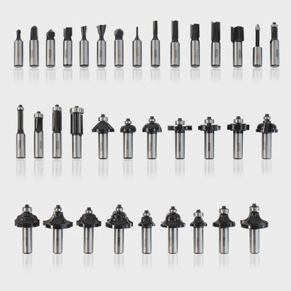Excel 1/2in Shank Router Cutter Bit 35 Piece Set