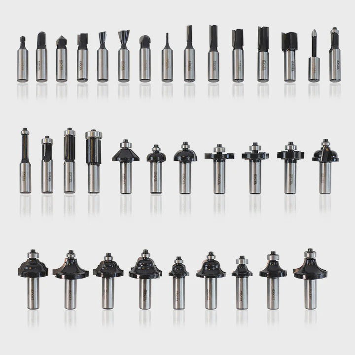 Excel 1/4in Shank Router Cutter Bit 35 Piece Set