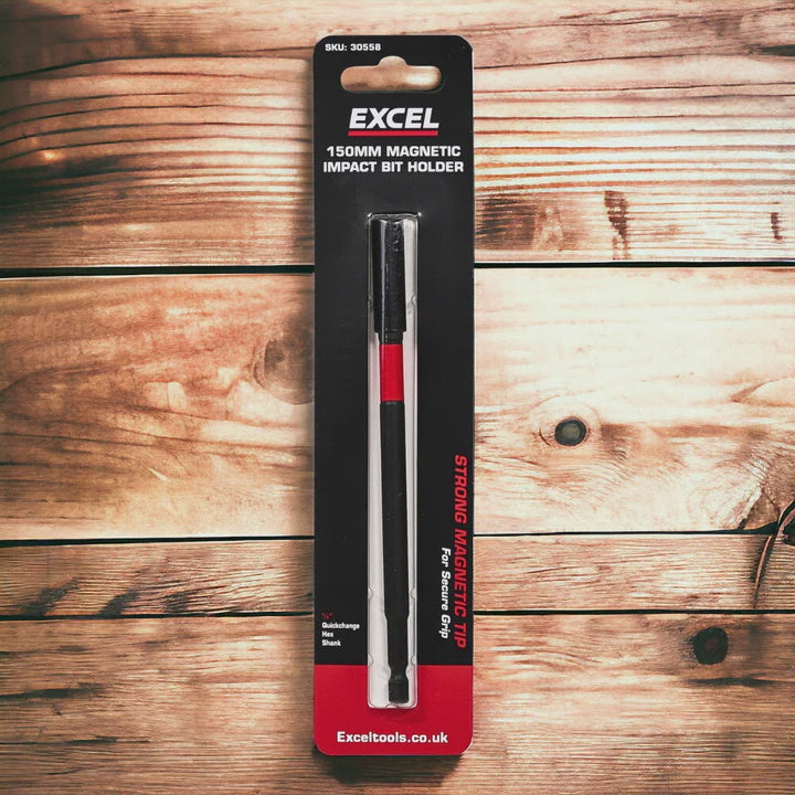 Excel 150mm Magnetic Impact Bit Holder with Blister Card