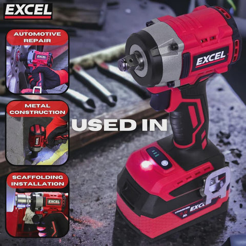Excel 18V Brushless 1/2'' Impact Wrench Body Only (Battery & Charger Not Included)