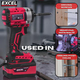 Excel 18V Brushless Impact Driver Body Only (Battery & Charger Not Included)