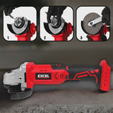 Excel 18V Cordless 115mm Angle Grinder (Battery & Charger Not Included)