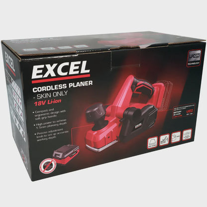 Excel 18V Cordless 82mm Planer (Battery & Charger Not Included)