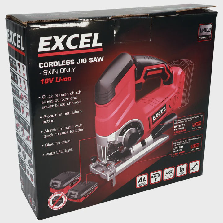 Excel 18V Cordless Jigsaw (Battery & Charger Not Included)