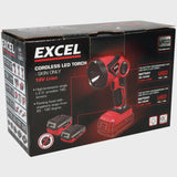 Excel 18V Cordless LED Flashlight Torch (Battery & Charger Not Included)