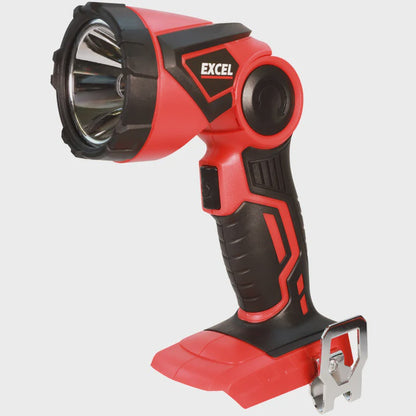Excel 18V Cordless LED Flashlight Torch (Battery & Charger Not Included)