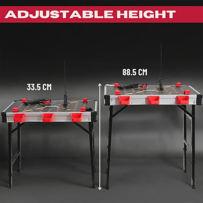 Excel 2-in-1 Foldable Workbench Table Sawhorse Adjustable Height With 2 Clamps