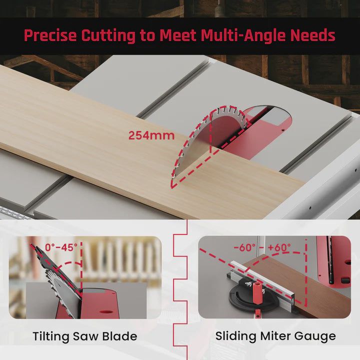 Excel 254mm Portable Table Saw 240V/1800W