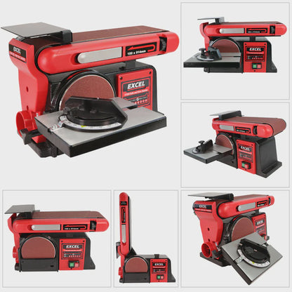 Excel 370W 4" Electric Bench Belt & Disc Sander Heavy Duty 240V