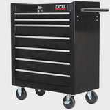 Excel 7 Drawers Tool Chest Storage Cabinet with Wheel - Black