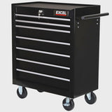 Excel 7 Drawers Tool Chest Storage Cabinet with Wheel - Black
