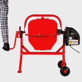 Excel 70L Portable Cement Concrete Mixer 240V/220W with Wheels