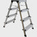 Excel Aluminium Stool Ladder 4 Tread Heavy Duty Folding Hop Up 745mm x 465mm