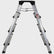 Excel Aluminium Stool Ladder 4 Tread Heavy Duty Folding Hop Up 745mm x 465mm