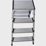 Excel Aluminium Stool Ladder 4 Tread Heavy Duty Folding Hop Up 745mm x 465mm
