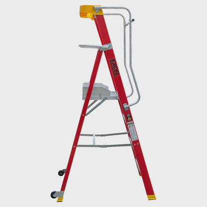 Excel Electricians Fibreglass Podium Step Ladder 4 Tread 2.04m EN131-7