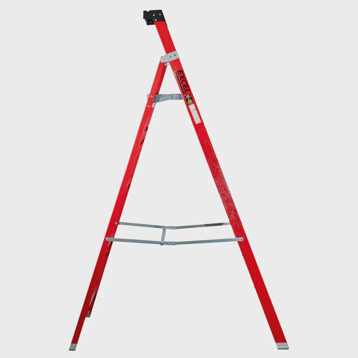 Excel Electricians Fibreglass Platform Step Ladder 8 Tread 2.51m EN131