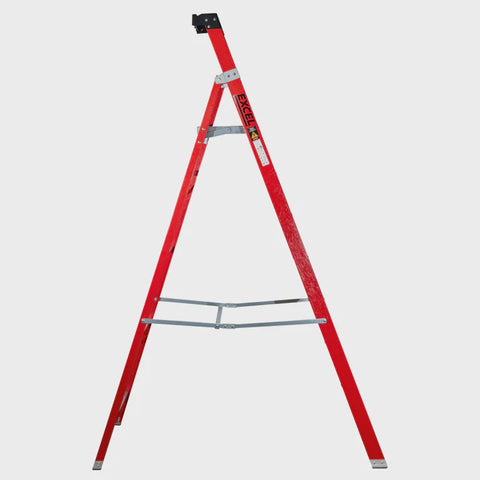 Excel Electricians Fibreglass Platform Step Ladder 8 Tread 2.51m EN131
