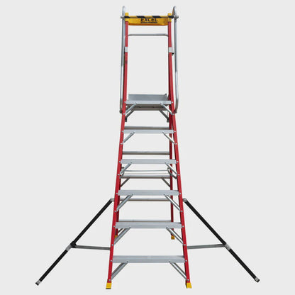 Excel Electricians Fibreglass Podium Step Ladder 6 Tread 2.61m EN131-7