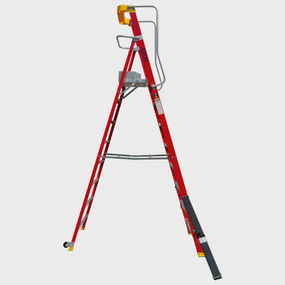 Excel Electricians Fibreglass Podium Step Ladder 8 Tread 3.18m EN131-7