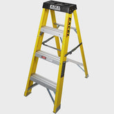 Excel Electricians Fibreglass Step Ladder 3 Tread 1.03m Heavy Duty
