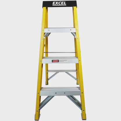 Excel Electricians Fibreglass Step Ladder 3 Tread 1.03m Heavy Duty
