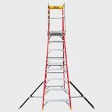 Excel Electricians Fibreglass Podium Step Ladder 8 Tread 3.18m EN131-7