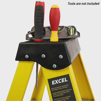 Excel Electricians Fibreglass Step Ladder 7 Tread 2.1m Heavy Duty