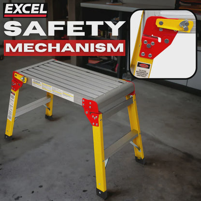 Excel Fibreglass Workbench Platform Heavy Duty Folding Hop Up 300mm x 600mm