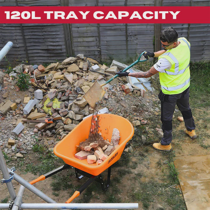 Excel Heavy Duty 120L Wheelbarrow Plastic Tray