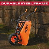 Excel Heavy Duty 70L Wheelbarrow with Galvanized Steel Tray