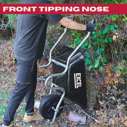 Excel Light Duty 100L Wheelbarrow with Steel Tray